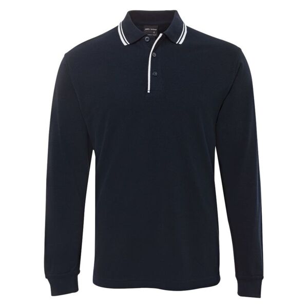 Long Sleeve Contrast Polo Thumbnail