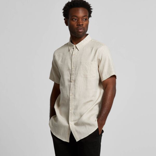 Mens Linen Short Sleeve Shirt Thumbnail