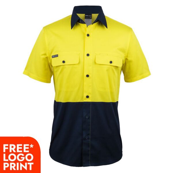 Hi-Vis Short Sleeve Stretch Work Shirt Thumbnail