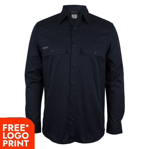 Mens Long Sleeve Stretch Work Shirt Thumbnail