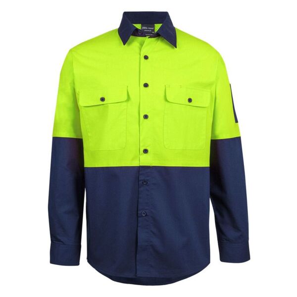 Hi Vis Class F Ripstop Long Sleeve Work Shirt Thumbnail