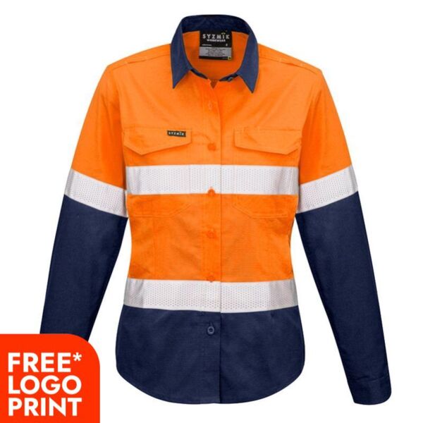 Womens Rugged Cooling Taped Hi Vis Spliced Shirt Thumbnail