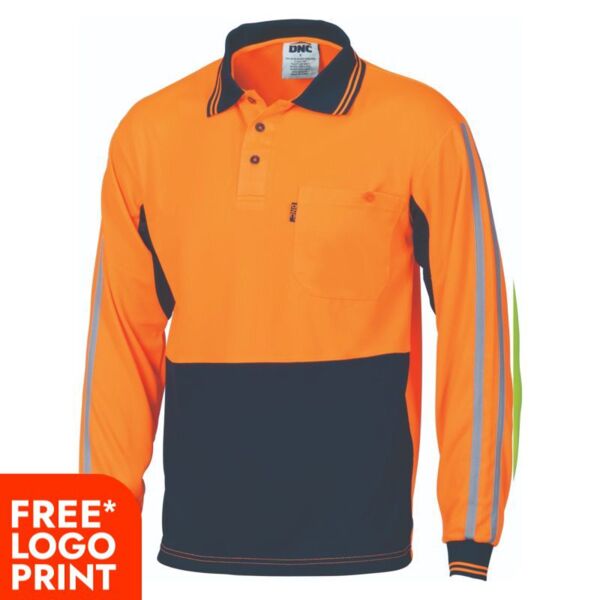 Hi Vis Cool Breathe Stripe Polo Thumbnail