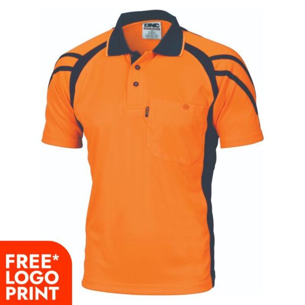 Cool Breathe Stripe Panel Polo Shirt Thumbnail