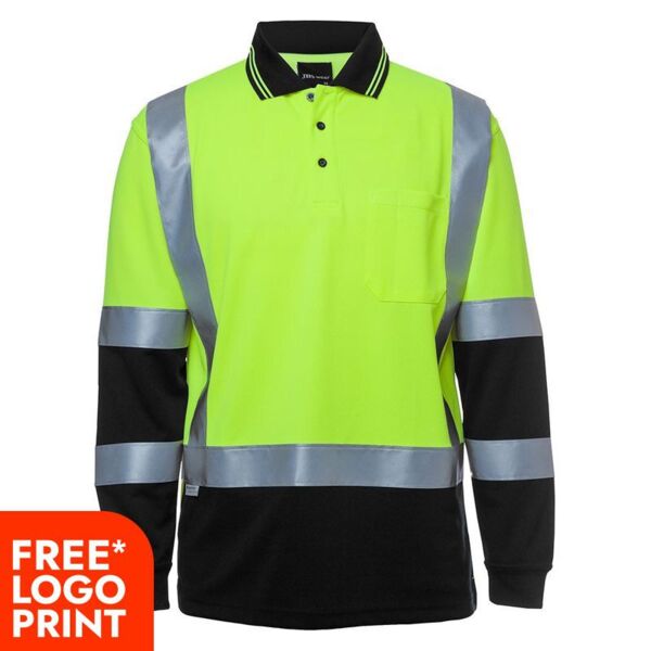 Mens Long Sleeve D+N H Pattern Biomotion Trad Polo Thumbnail